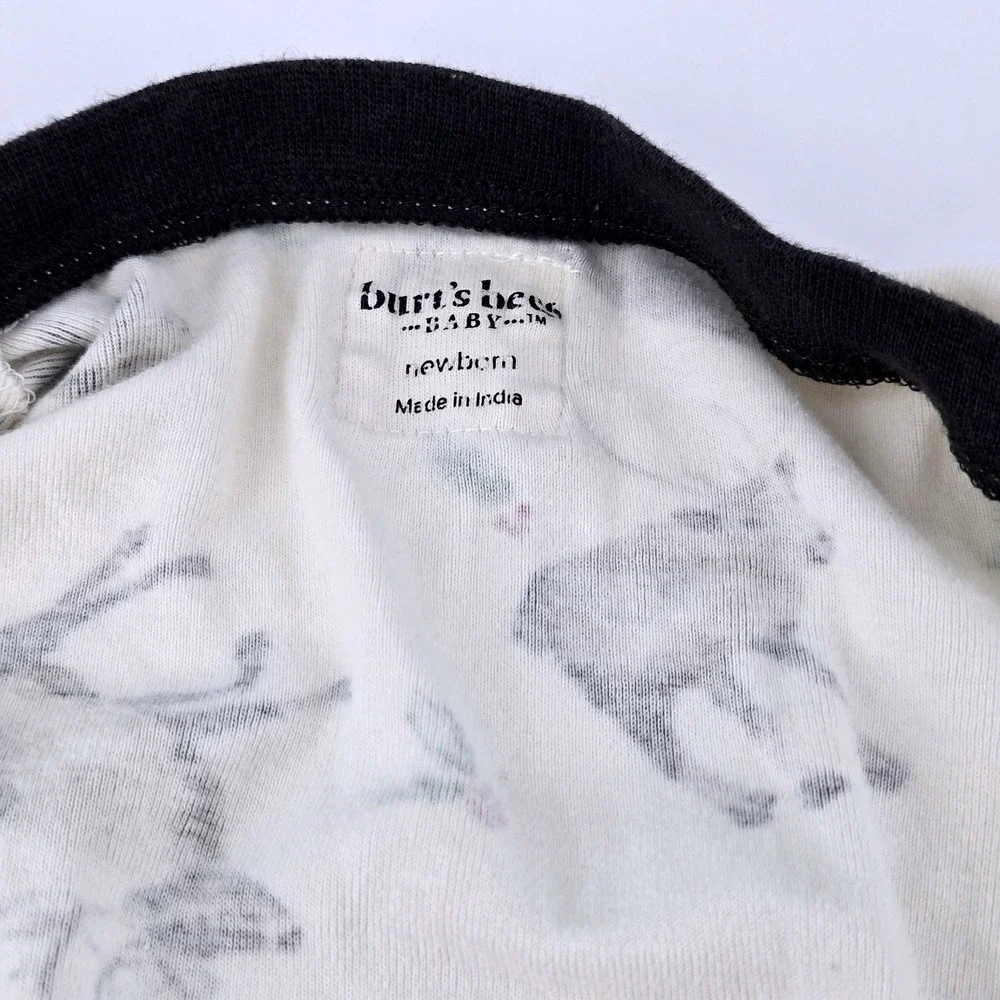 Burt's Bees‎ Baby Sleeper Organic Cotton Holiday Romper Newborn